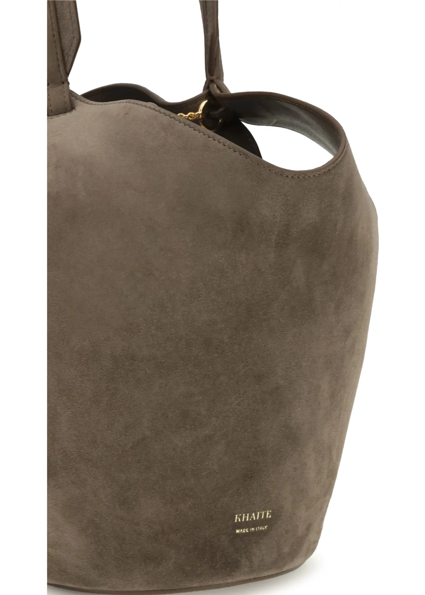 Geanta de mana Mini Lotus Suede Handbag - Img 4