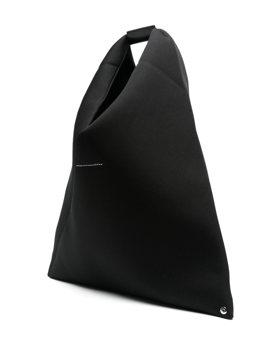 Geanta de mana MM6 Maison Margiela neagra din piele si polyester - Img 3