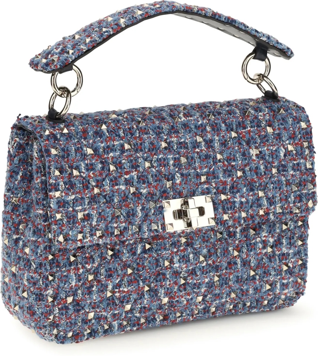 Geanta de mana Rockstud Spike Tweed Handbag - Img 2