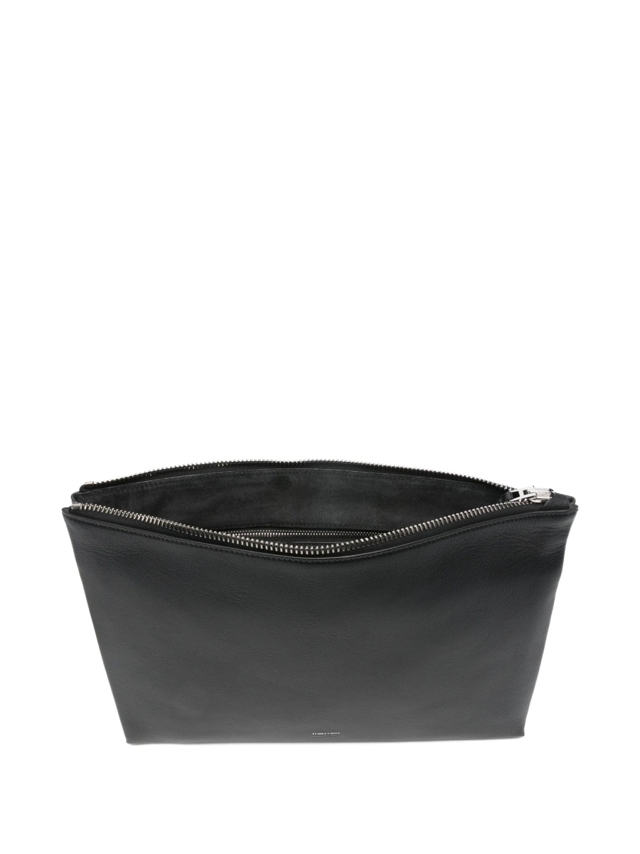 Geanta de mana Tom Ford neagra din piele si zamac - Img 5