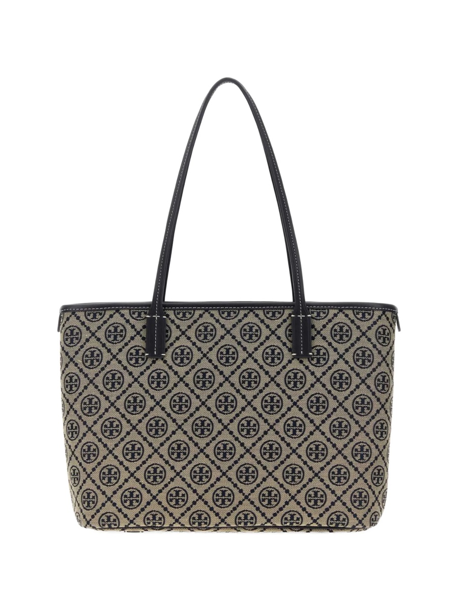 Geanta de mana Tory Burch albastra din bumbac si polyester - Img 2