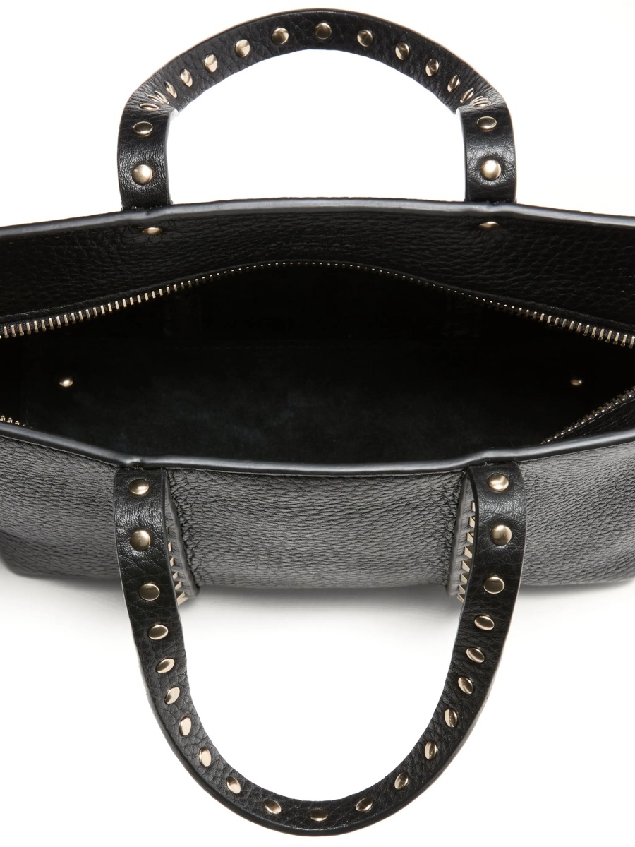 Geanta de mana Valentino Garavani Rockstud neagra din metal si zamak - Img 5