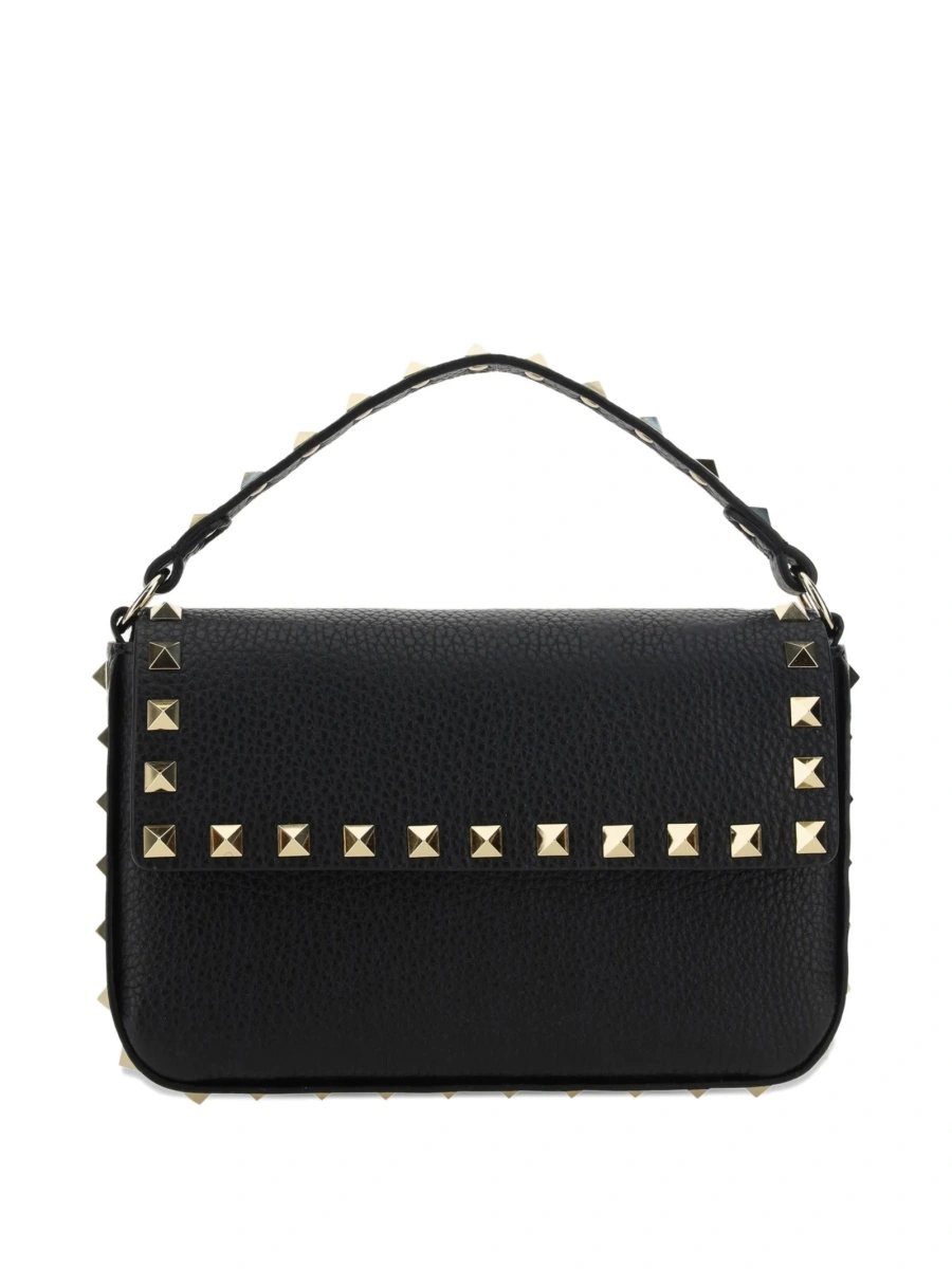 Geanta de mana Valentino Garavani Rockstud neagra din piele - Img 3