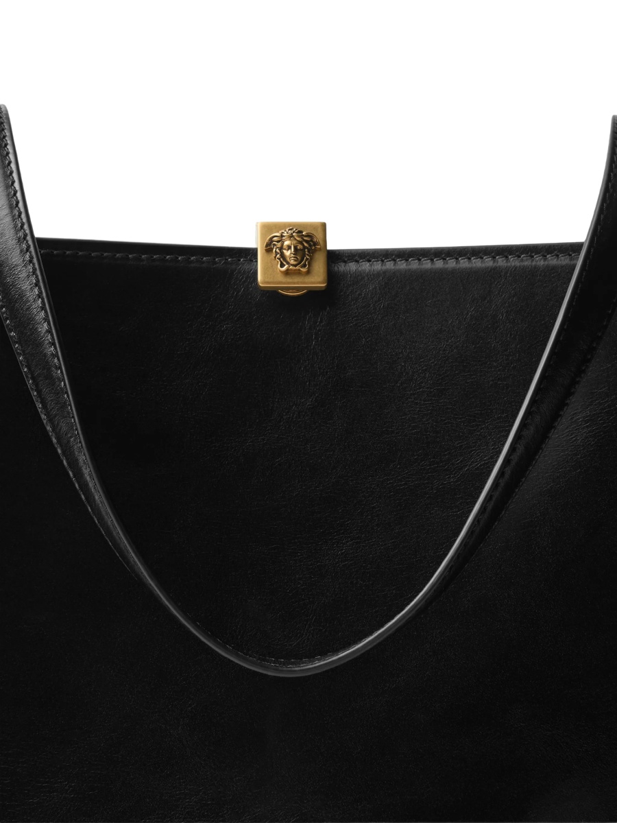 Geanta de mana Versace neagra din piele - Img 4