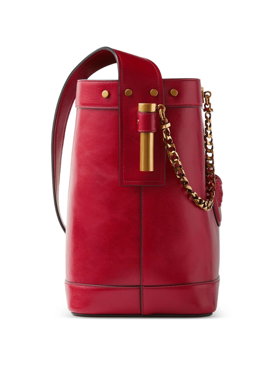 Geanta de mana Versace rosie din piele - Img 4