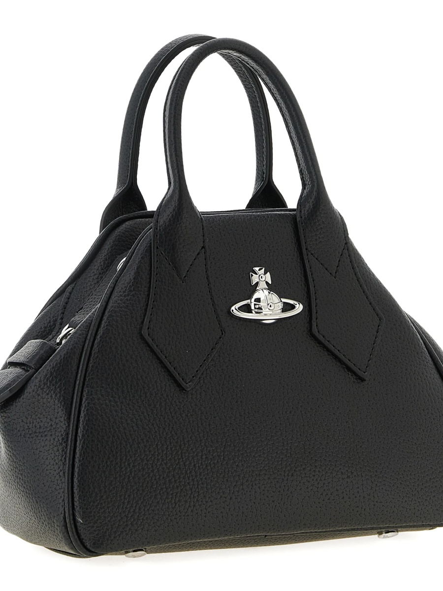 Geanta de mana Vivienne Westwood neagra din poliuretan - Img 3