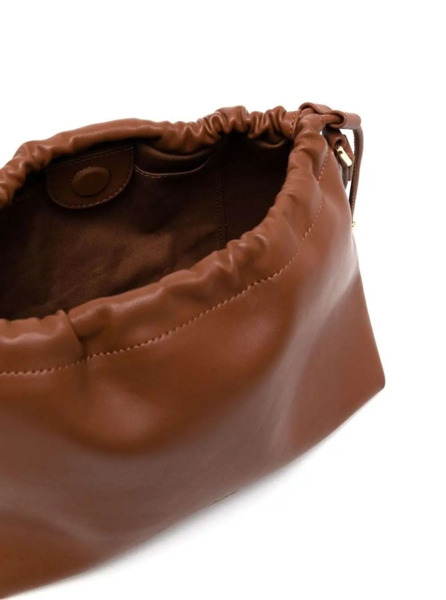 Geanta de umar A.P.C. 'Louise' brown Crossbody bag with logo lettering on the front and drawstring closure in Ecoleather woman - Img 3