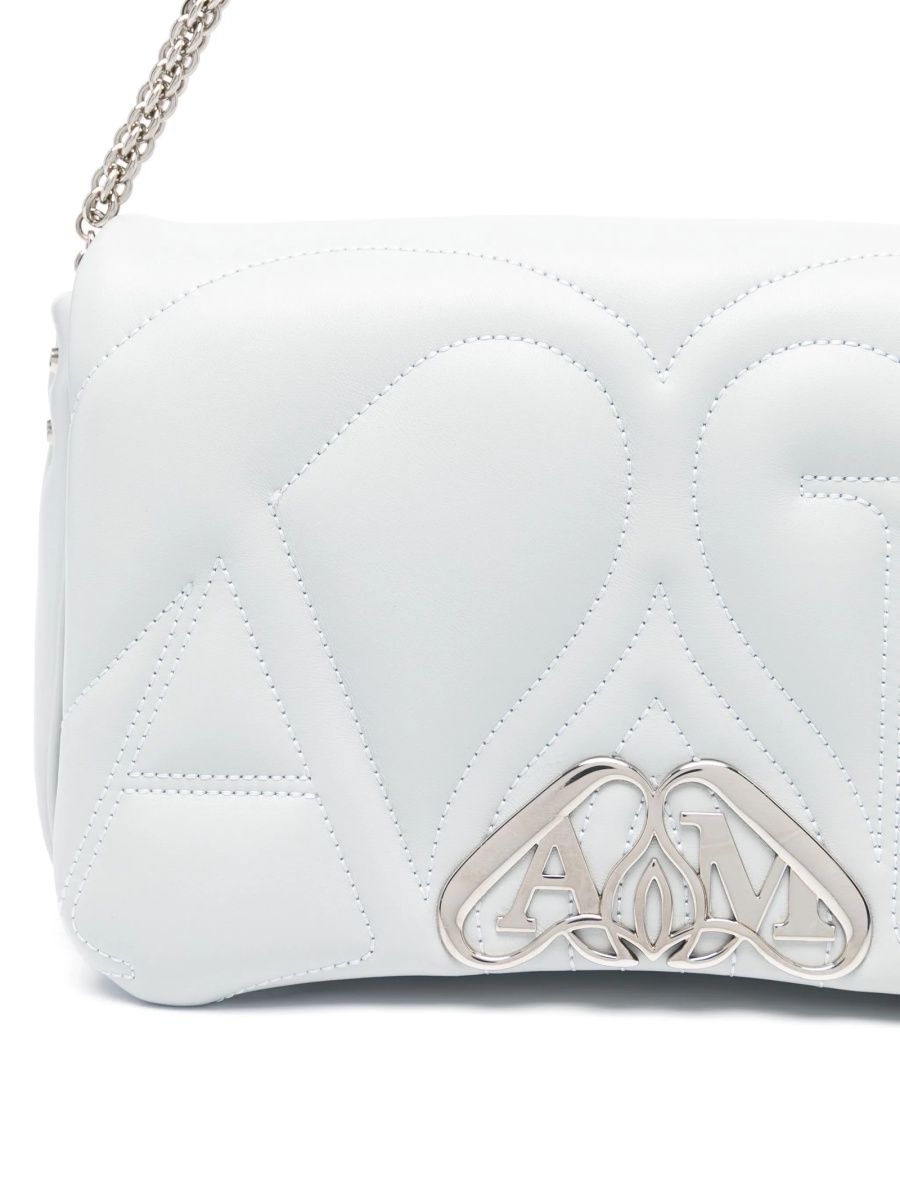 Geanta de umar Alexander McQueen gri din piele - Img 4