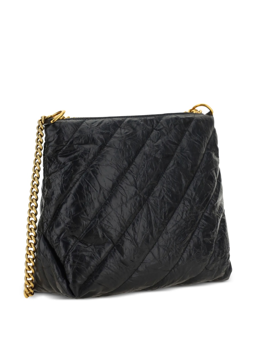 Geanta de umar Balenciaga Crush neagra din piele - Img 2