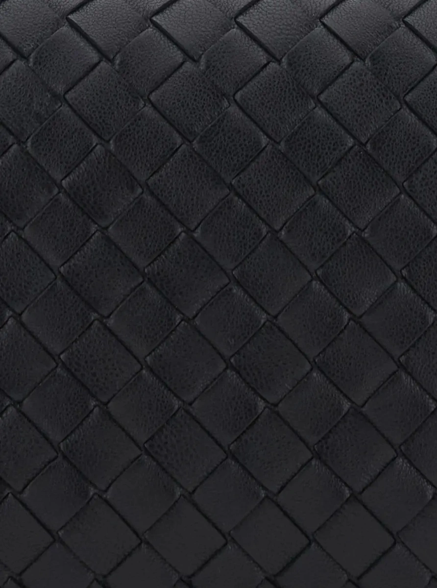 Geanta de umar Bottega Veneta neagra din piele 'Veneto' - Img 3