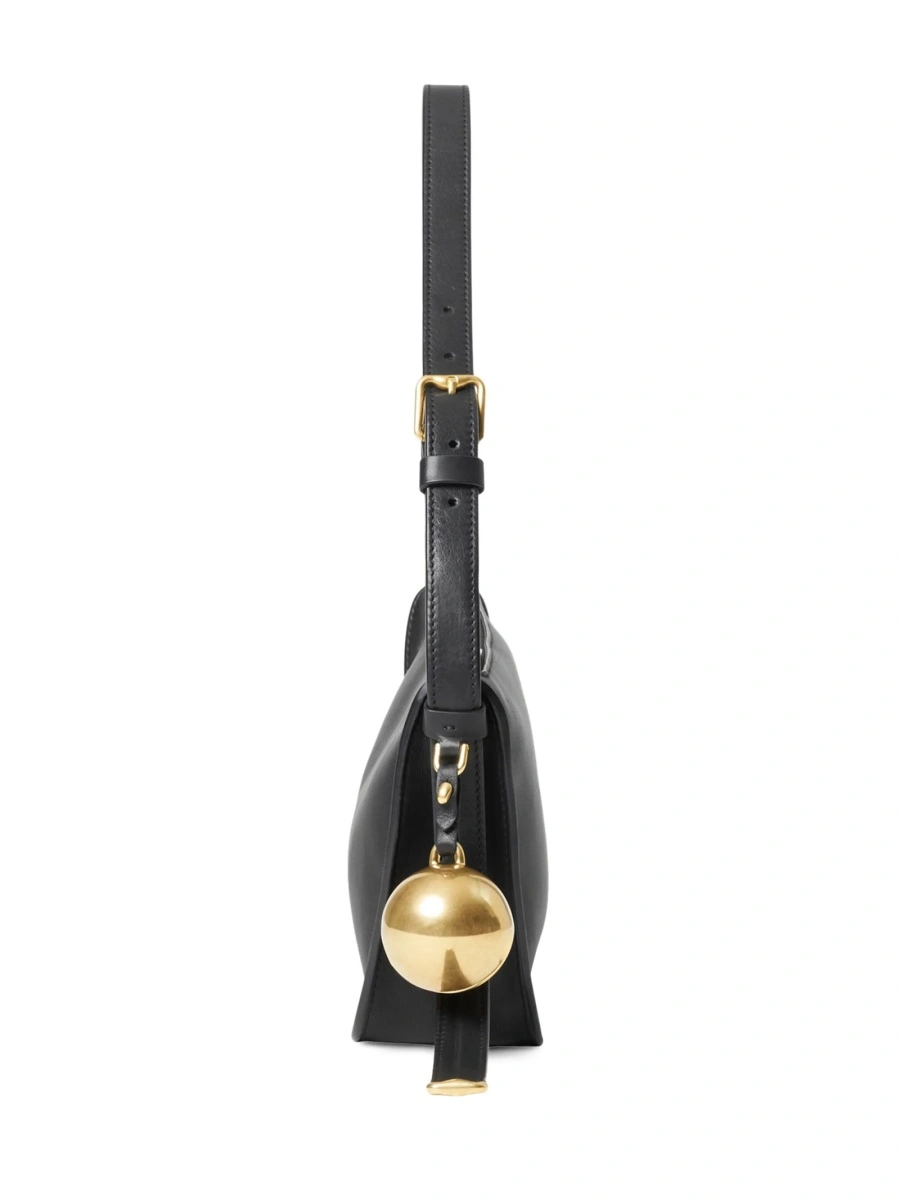 Geanta de umar Burberry neagra din piele - Img 5