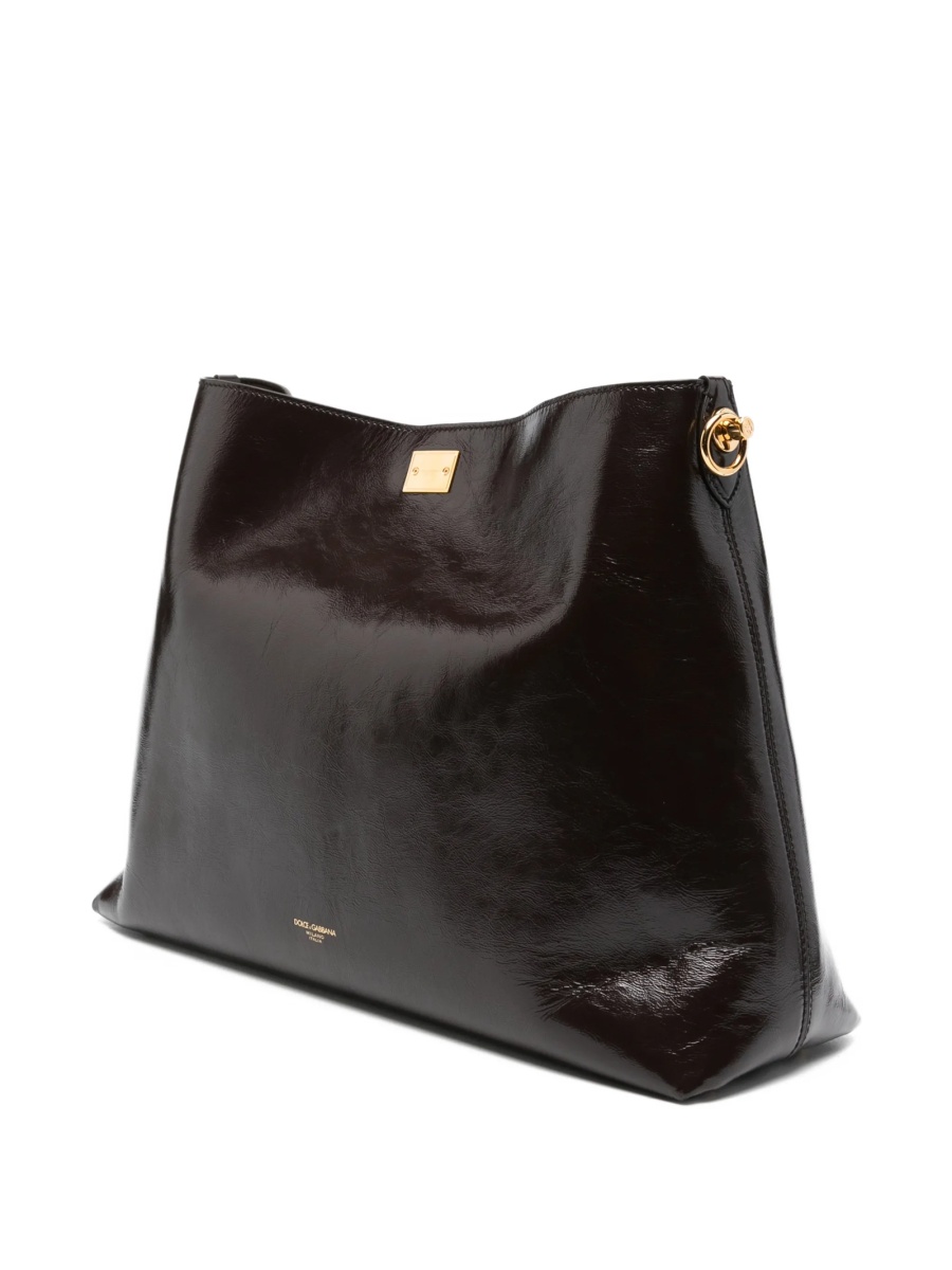 Geanta de umar Dolce &amp; Gabbana maro din piele - Img 3