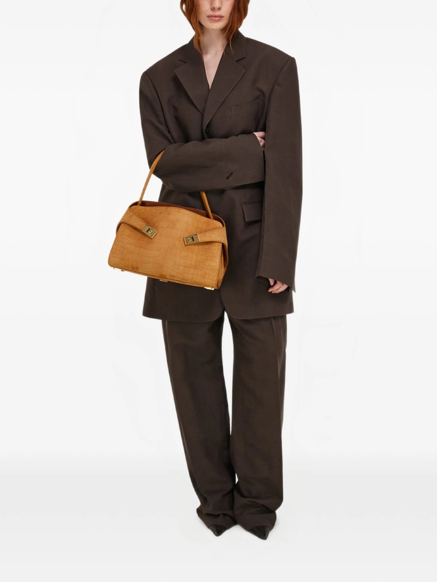 Geanta de umar Ferragamo neutra din piele - Img 2