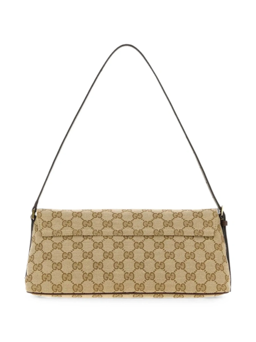 Geanta de umar Gucci bej din canvas GG si piele - Img 4