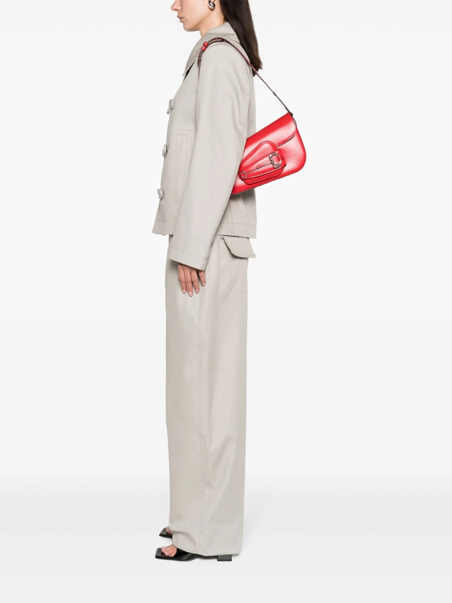 Geanta de umar Gucci Horsebit rosie din piele - Img 2