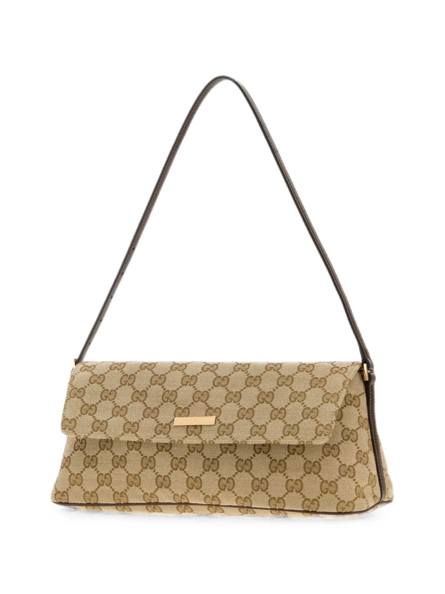 Geanta de umar Gucci neutra din material textil - Img 3