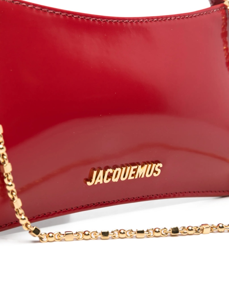 Geanta de umar JACQUEMUS Bisou rosie din piele - Img 4
