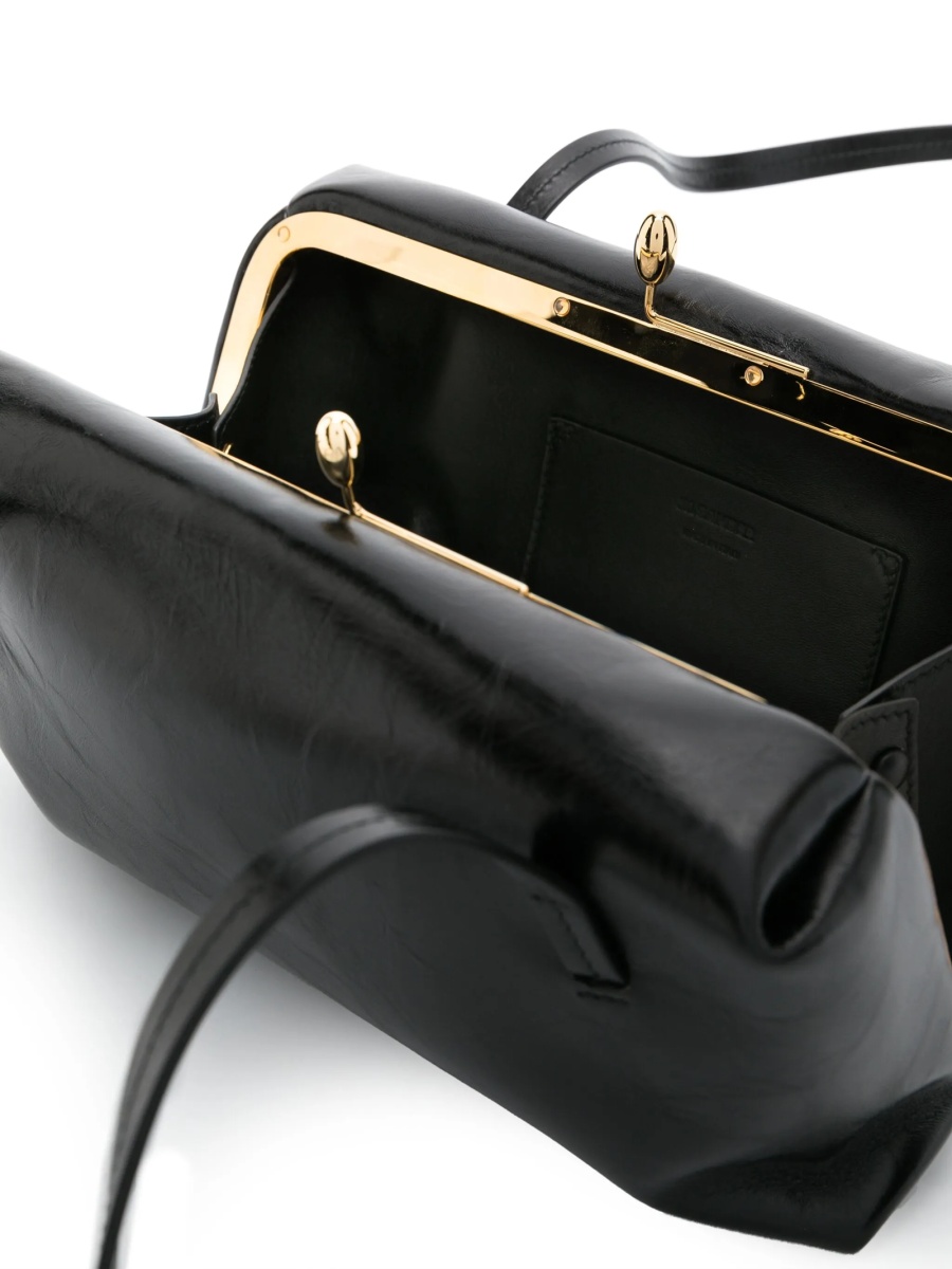 Geanta de umar Jil Sander neagra din piele - Img 5