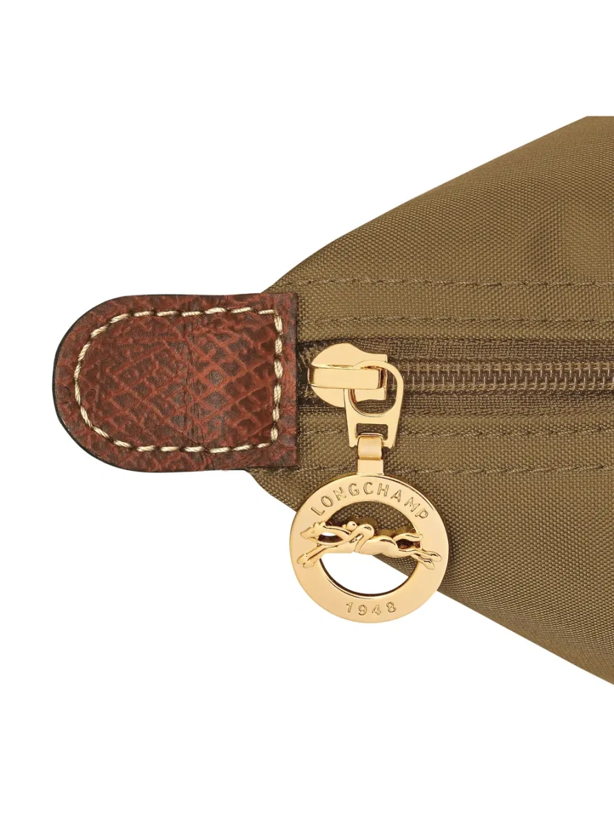 Geanta de umar 'Le Pliage Original' Green Shoulder bag with embossed logo on the front in canvas for women - Img 4