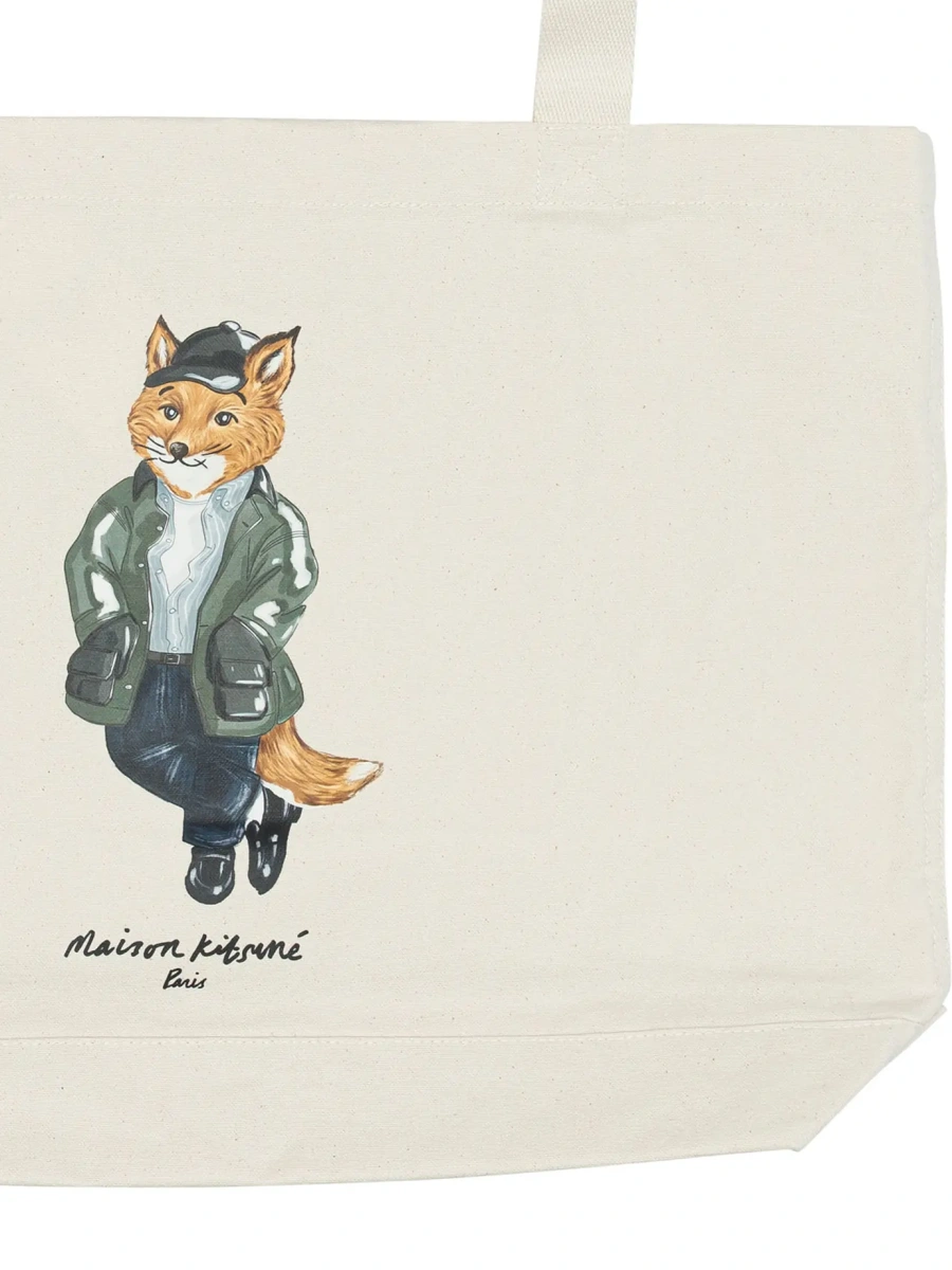 Geanta de umar MAISON KITSUNÉ "Weekend Fox" Large Shoulder Bag - Img 3