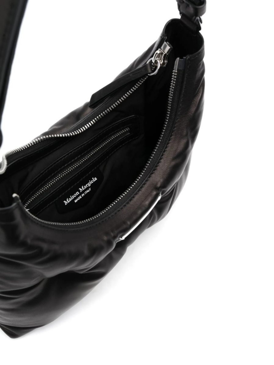 Geanta de umar Maison Margiela neagra din zinc si piele - Img 5