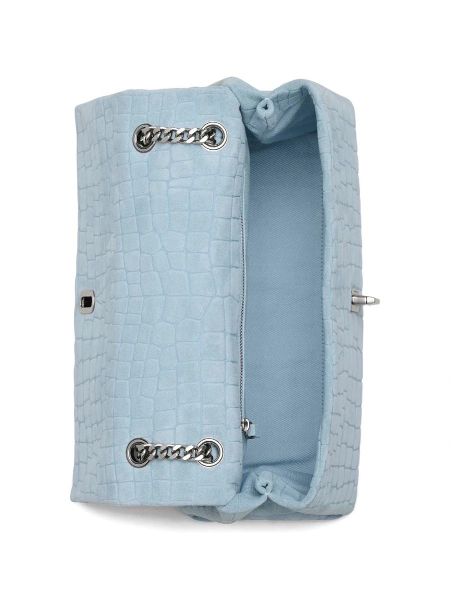 Geanta de umar Marc Jacobs albastra din piele intoarsa - Img 5