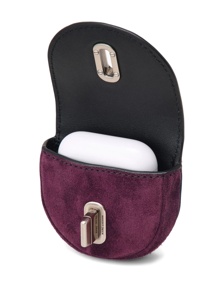 Geanta de umar Marc Jacobs violet din piele intoarsa - Img 5