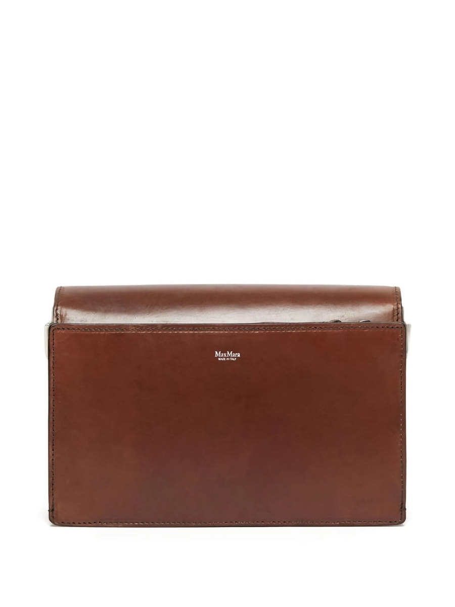 Geanta de umar Max Mara maro din piele - Img 2