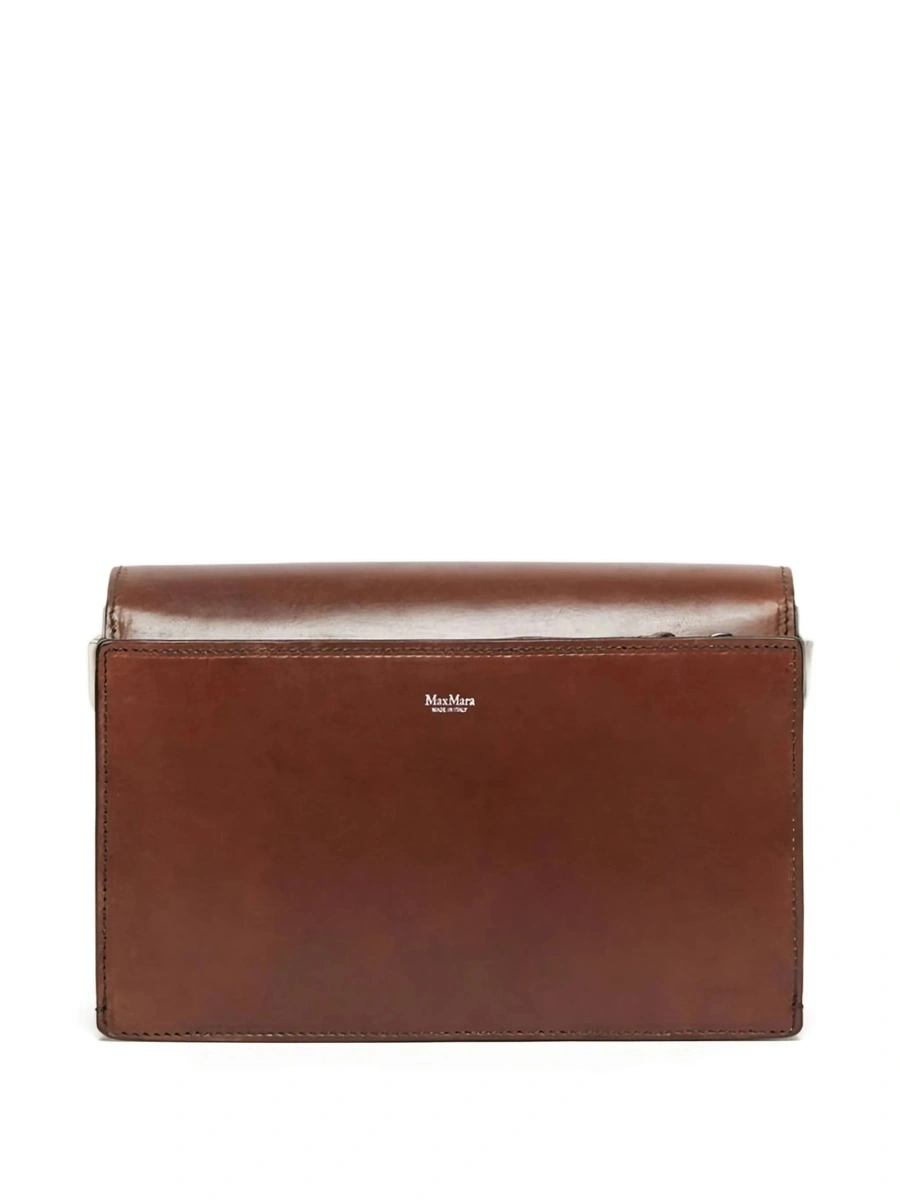 Geanta de umar Max Mara maro din piele - Img 2