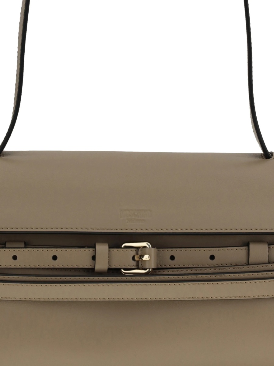 Geanta de umar Moschino maro din piele - Img 3