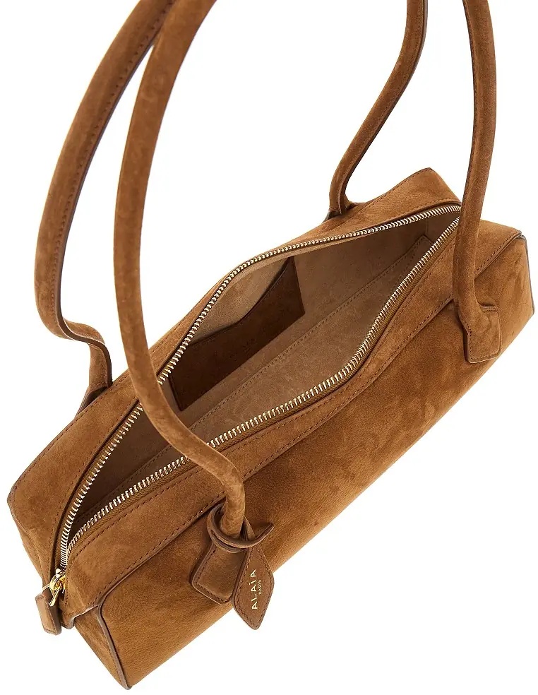 Geanta de umar Nubuck leather medium 'Le Teckel' bag - Img 3