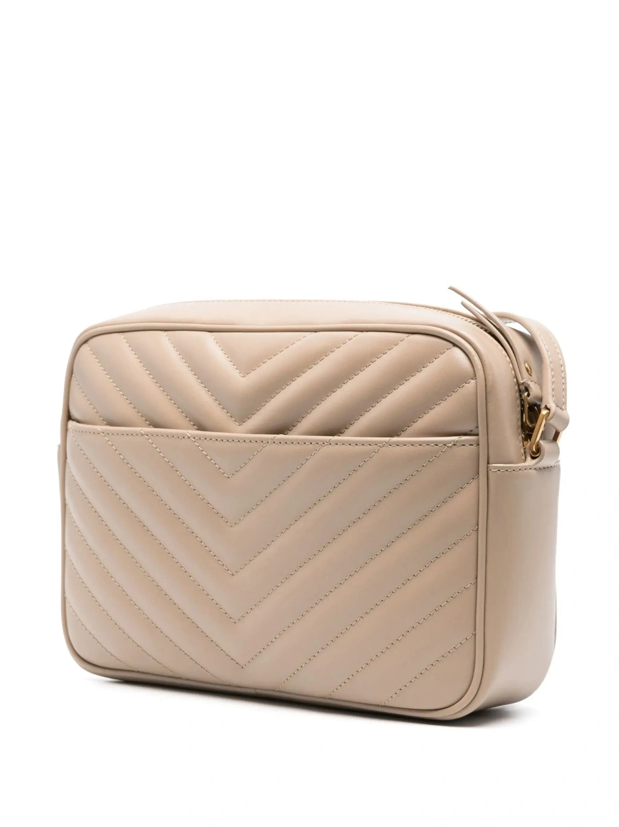 Geanta de umar Saint Laurent bej din piele 'Lou' - Img 5