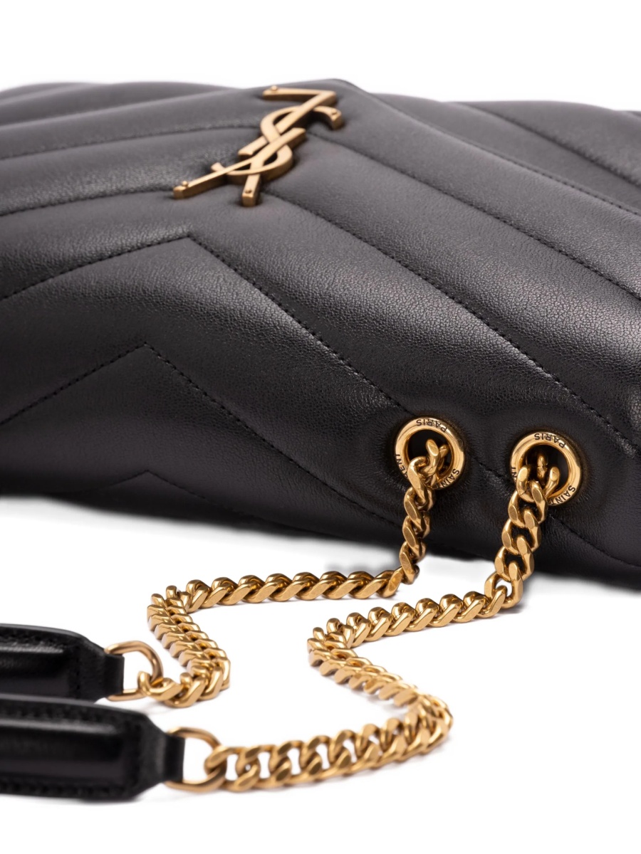 Geanta de umar Saint Laurent Loulou neagra din piele - Img 4