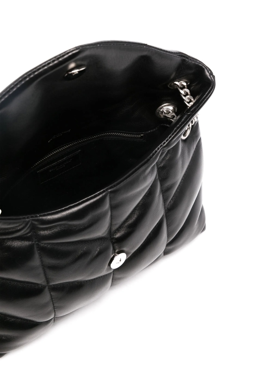Geanta de umar Saint Laurent Loulou neagra din piele - Img 5