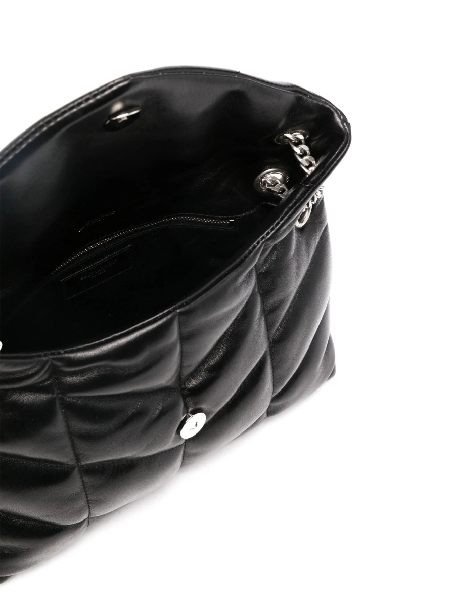 Geanta de umar Saint Laurent Loulou neagra din piele - Img 5