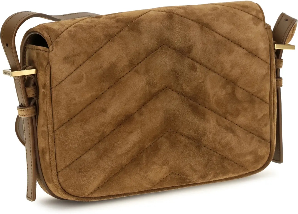 Geanta de umar Small LouLou matelassé suede Shoulder Bag - Img 3