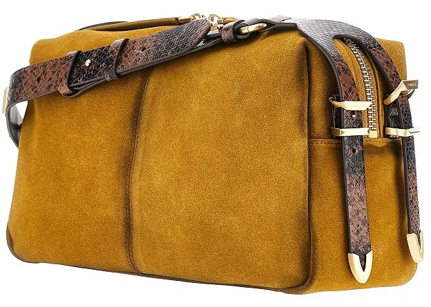 Geanta de umar Suede leather medium 'Keeper' shoulder bag - Img 2