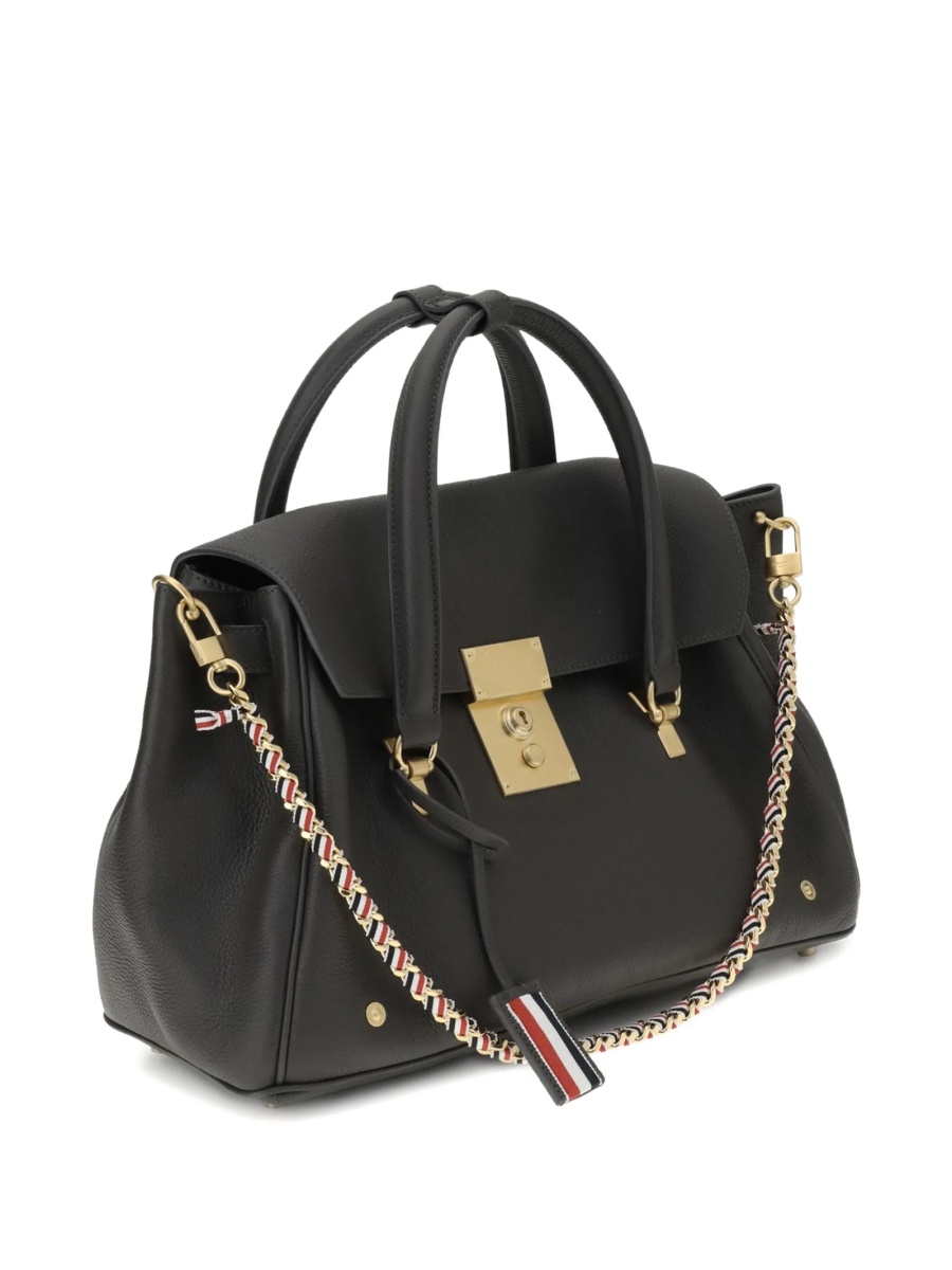 Geanta de umar Thom Browne neagra din piele - Img 2