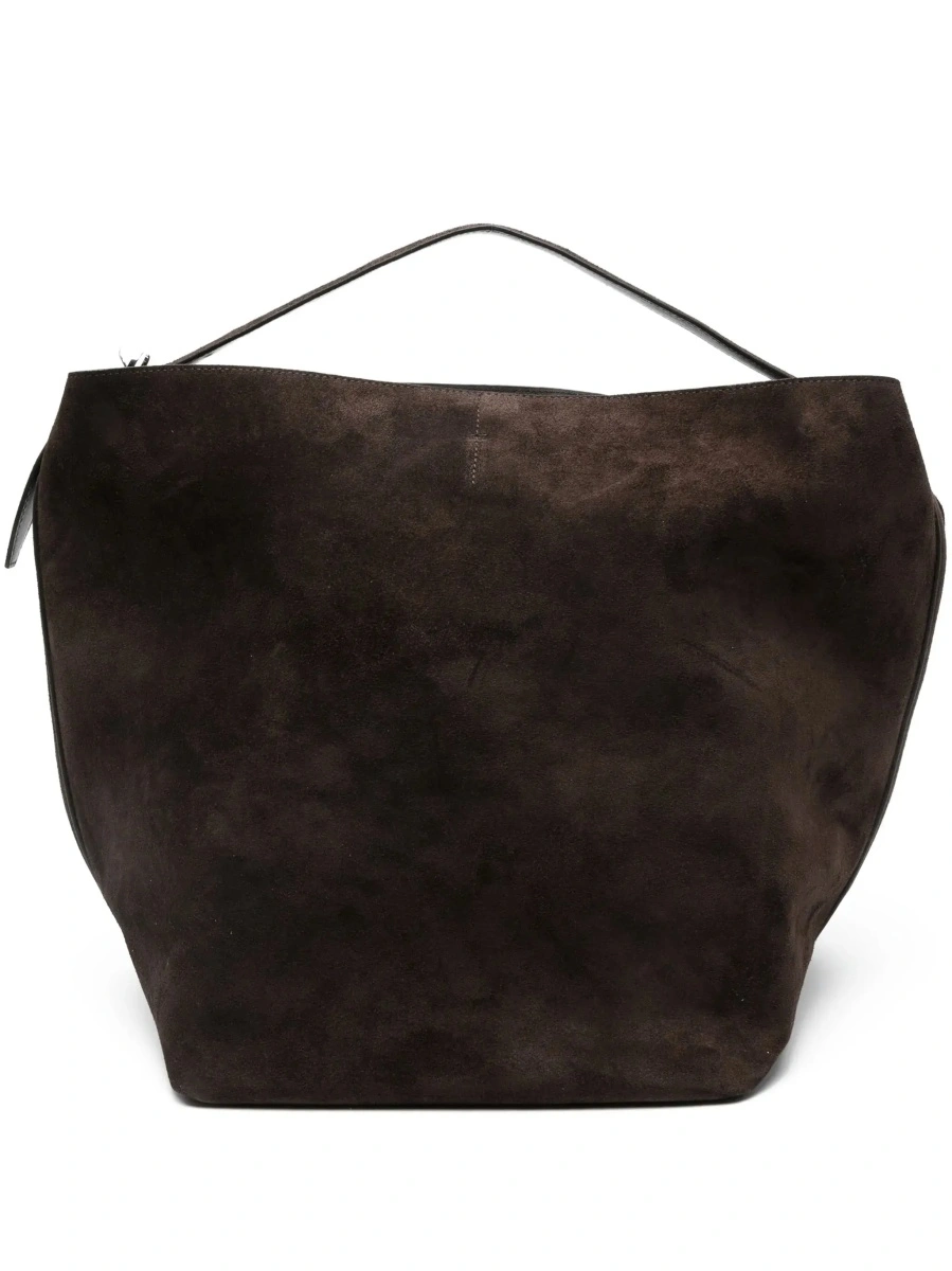 Geanta de umar TOTÊME Medium-sized suede shoulder bag - Img 9