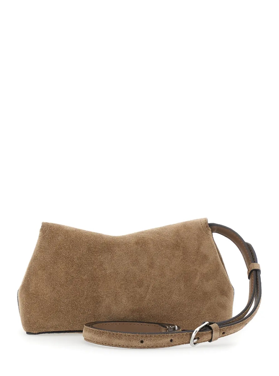 Geanta de umar TOTÊME 'T-Lock' Beige Crossbody Bag with T Closure in Suede for Women - Img 2