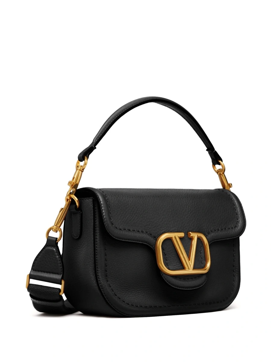 Geanta de umar Valentino Garavani neagra din polyester si piele - Img 4