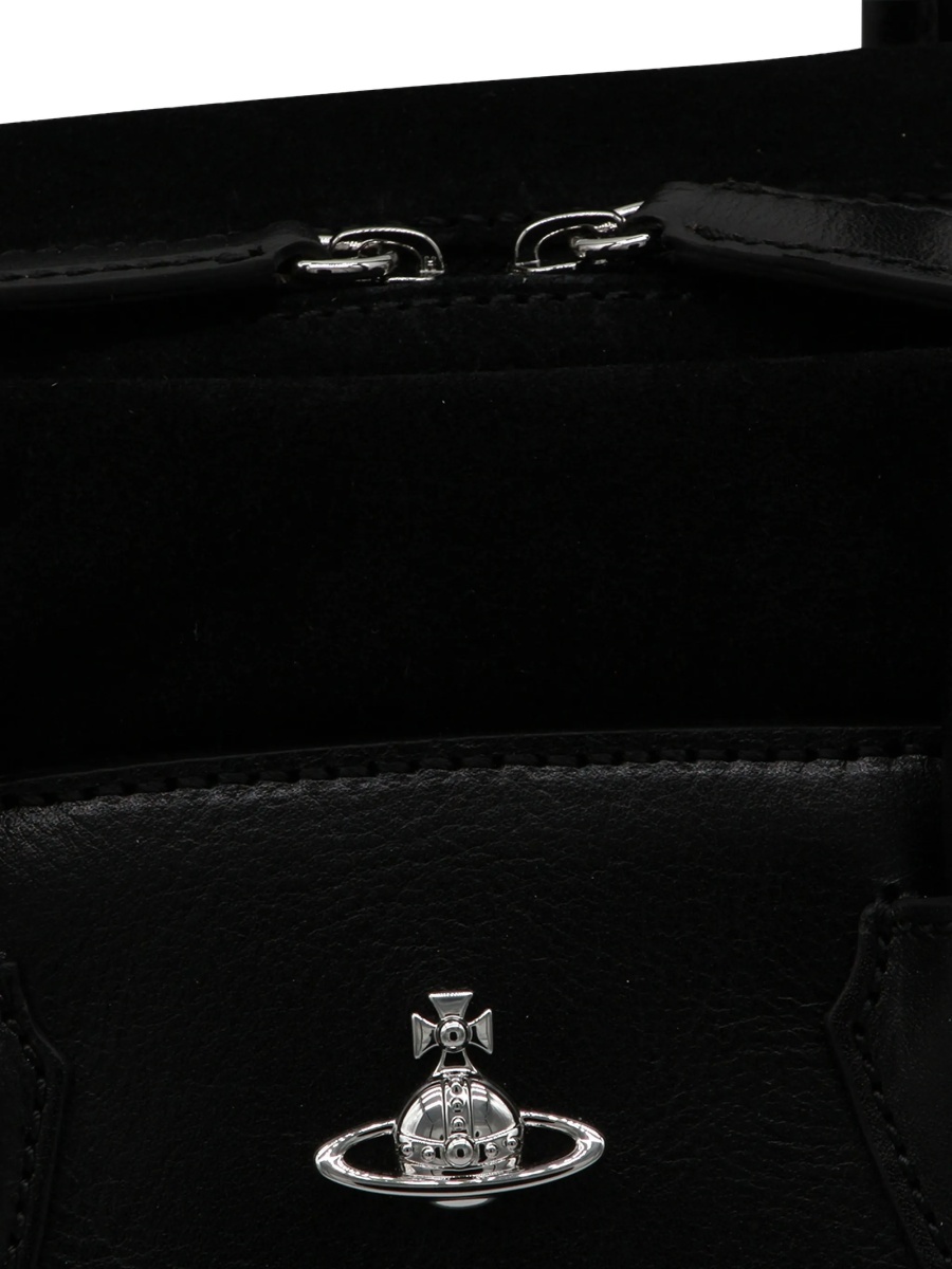 Geanta de umar Vivienne Westwood neagra din piele - Img 4