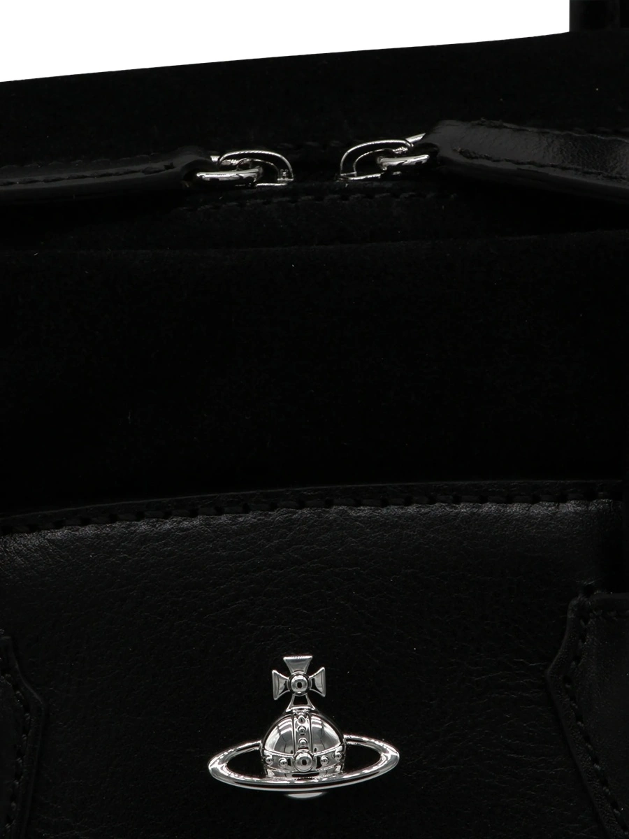 Geanta de umar Vivienne Westwood neagra din piele - Img 4