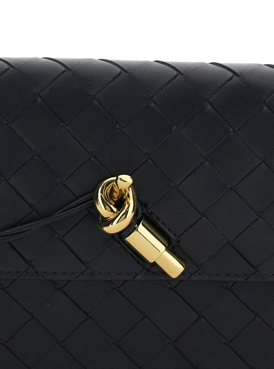 Geanta mini Bottega Veneta 'Andiamo' neagra din piele - Img 3