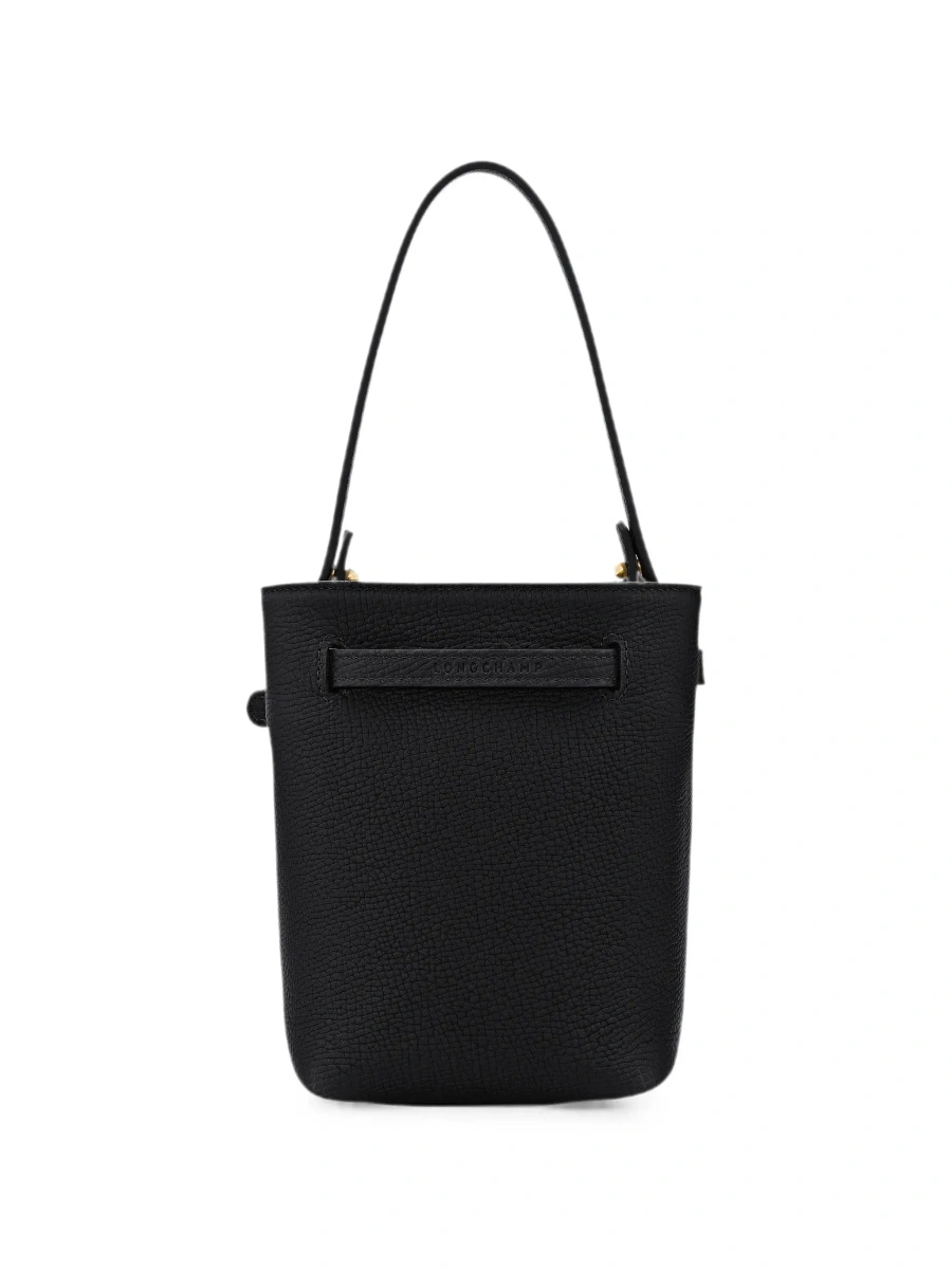 Geanta mini Longchamp neagra din piele - Img 6