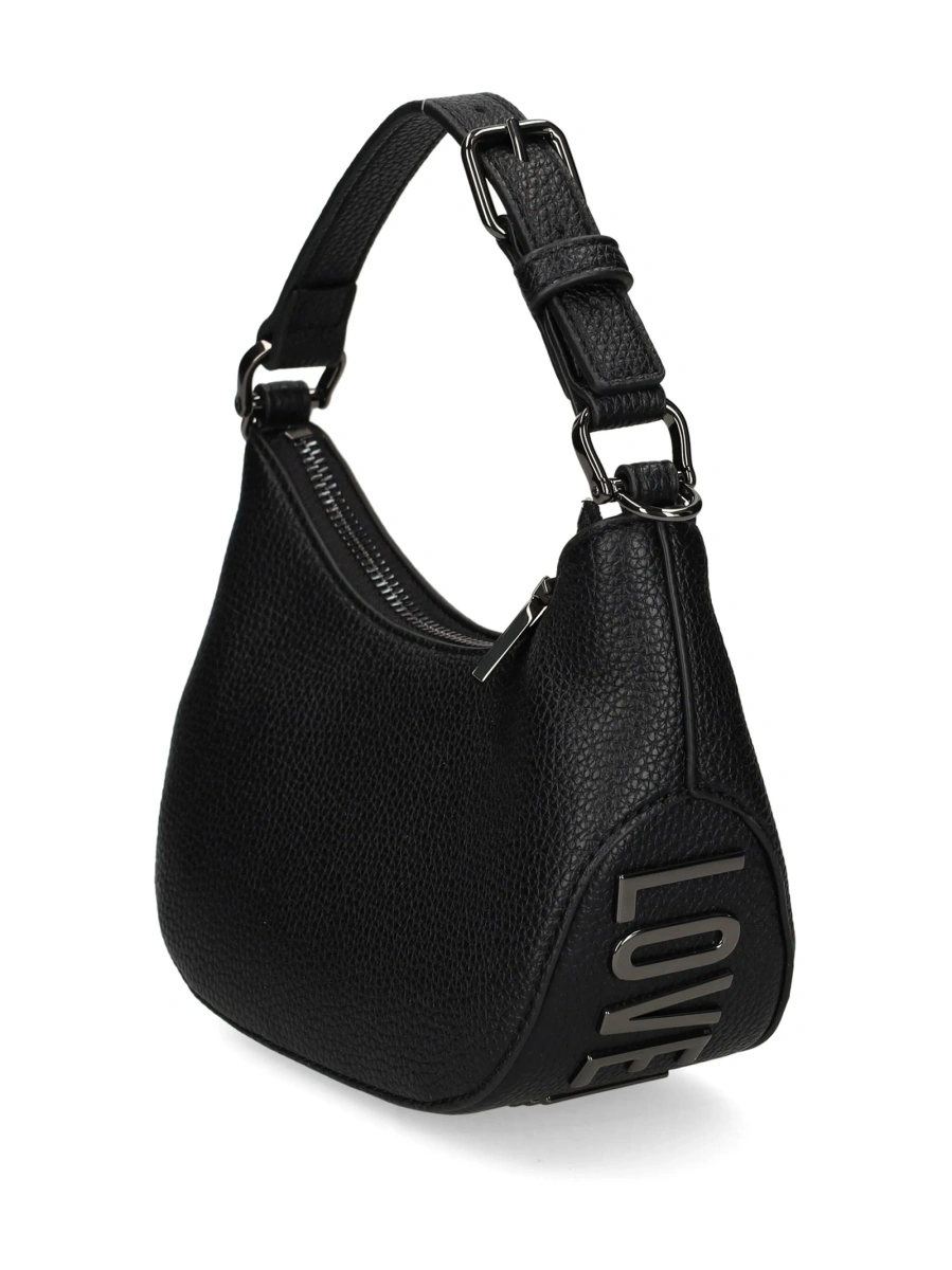 Geanta mini Moschino neagra din poliuretan - Img 2