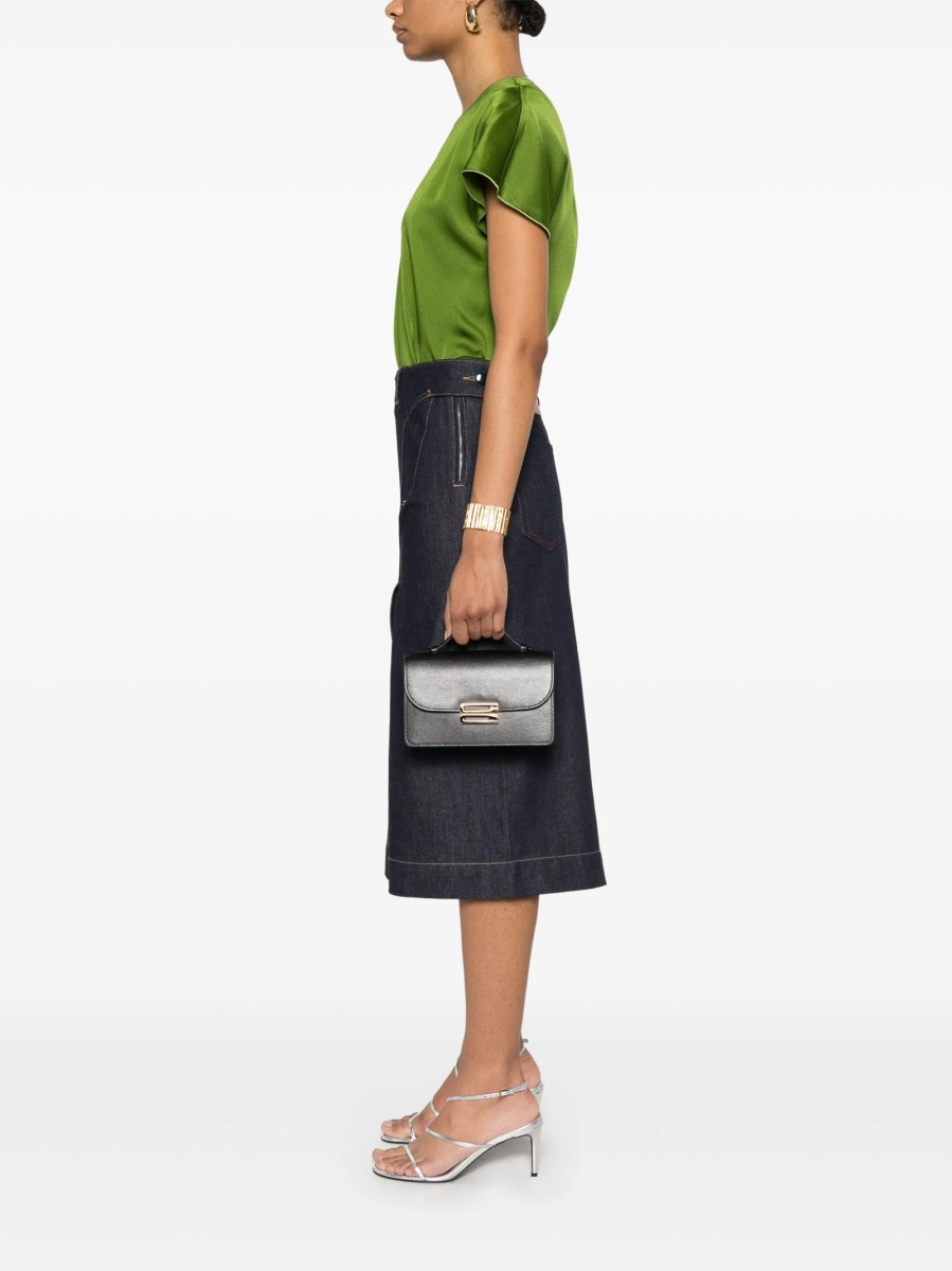 Geanta mini Victoria Beckham neagra din piele - Img 2