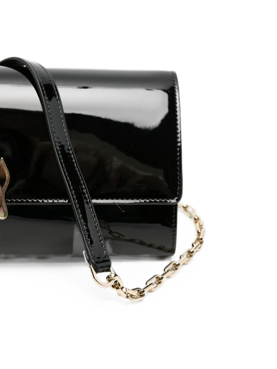 Geanta plic Christian Louboutin neagra din piele - Img 4