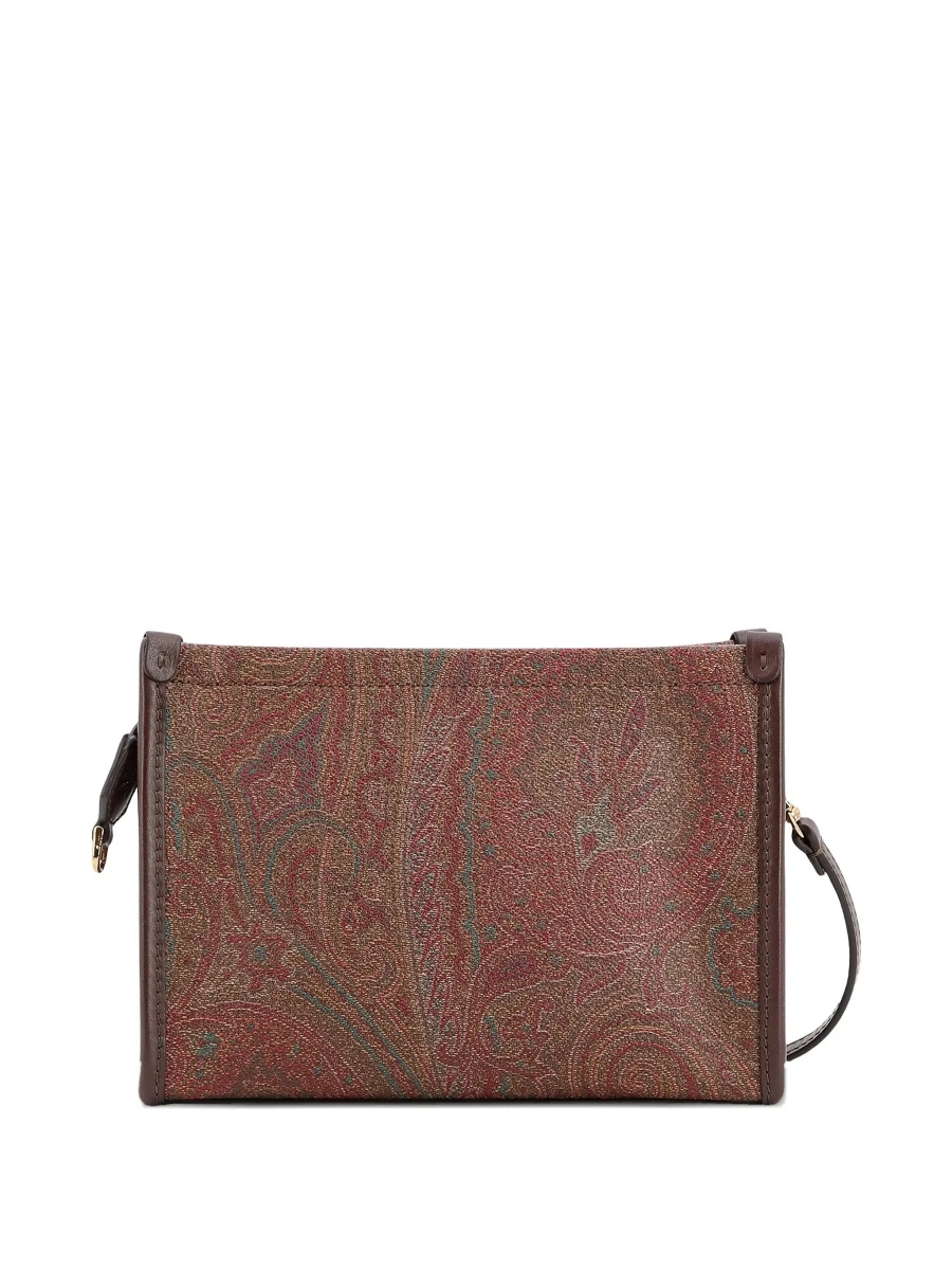 Geanta plic ETRO maro din bumbac 'Arnica' - Img 4