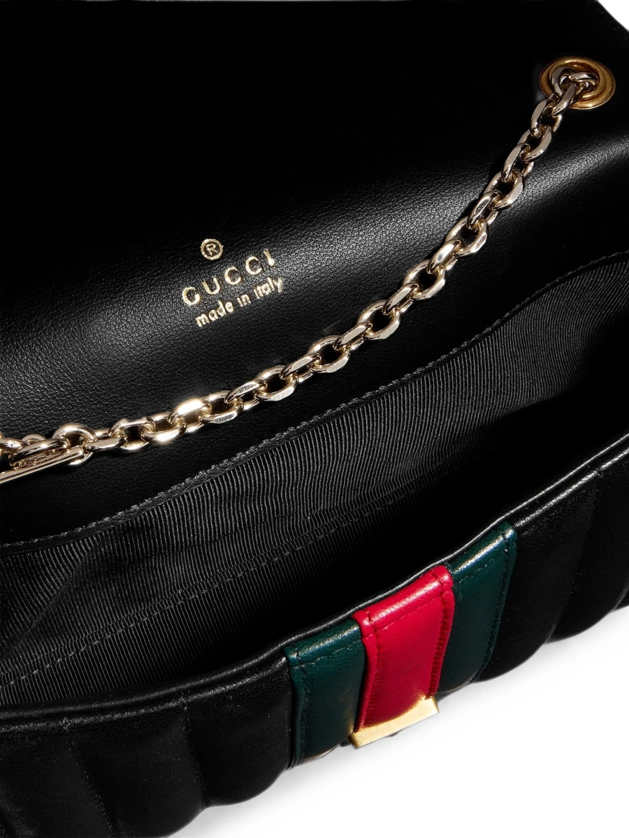 Geanta plic Gucci gg marmont neagra din piele - Img 4